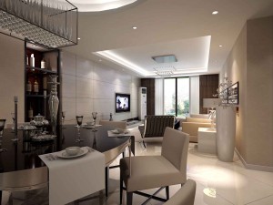 deluxe modern living room 1813 3D Model
