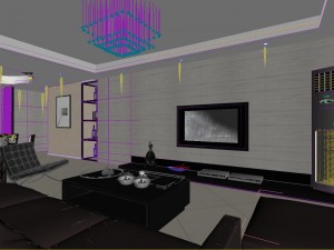 deluxe modern living room 1813 3D Model