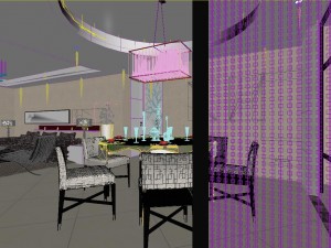 deluxe modern living room 1813 3D Model