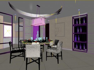deluxe modern living room 1813 3D Model