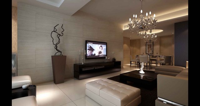 deluxe modern living room 1814 3D Model .c4d .max .obj .3ds .fbx .stl .blend 