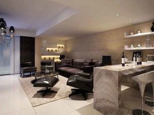 デラックスモダンリビングルーム1815 3Dモデル