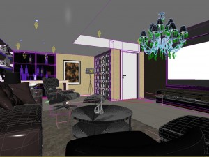 deluxe modern living room 1815 3Dモデル