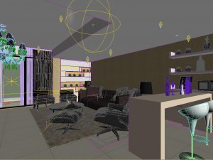 deluxe modern living room 1815 3Dモデル