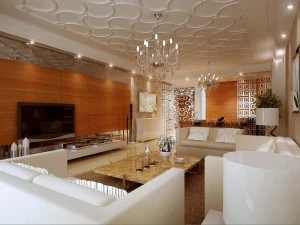 deluxe modern living room 1816 3D Model