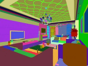 deluxe modern living room 1816 3D Model
