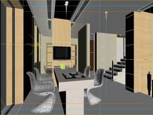 deluxe modern living room 1817 3D Model