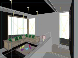 deluxe modern living room 1817 3D Model