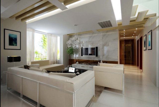 deluxe modern living room 1818 Modelo 3D .c4d .max .obj .3ds .fbx .stl .blend 