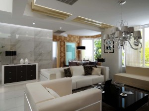 deluxe modern living room 1818 Modelo 3D