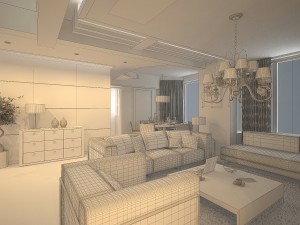 deluxe modern living room 1818 Modelo 3D