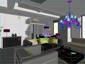 deluxe modern living room 1818 Modelo 3D