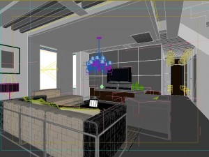 deluxe modern living room 1818 Modelo 3D