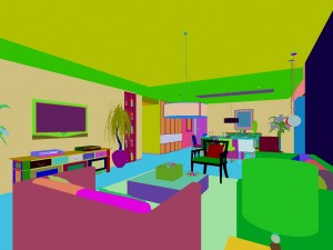 deluxe modern living room 1821 Modello 3D