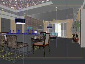 deluxe modern living room 1821 Modello 3D