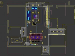 deluxe modern living room 1821 Modello 3D