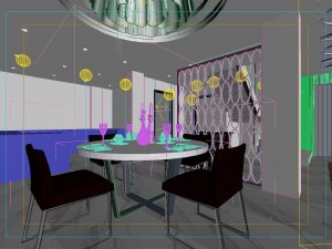 deluxe modern living room 1822 3D Модель