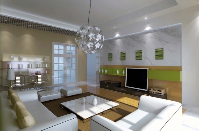 deluxe modern living room 1823 3D 모델 .c4d .max .obj .3ds .fbx .stl .blend 
