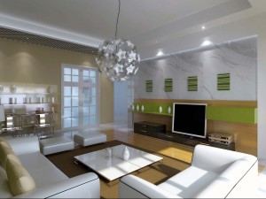 deluxe modern living room 1823 3D Model