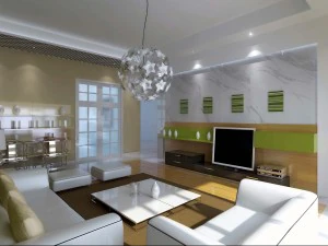 deluxe modern living room 1823 3D Model