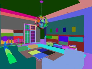 deluxe modern living room 1823 3D Model