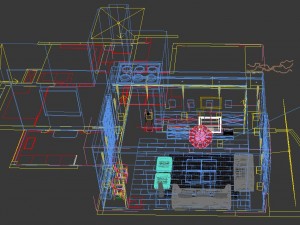deluxe modern living room 1823 3D 모델
