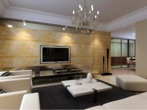 deluxe modern living room 1824 3D Model