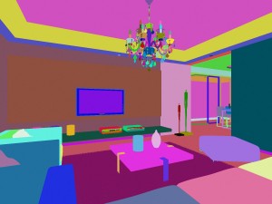 deluxe modern living room 1824 3D Model