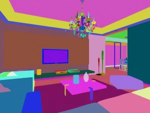 deluxe modern living room 1824 3D Model