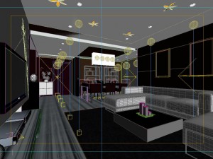 deluxe modern living room 1825 Modèle 3D