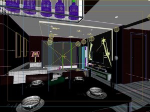 deluxe modern living room 1825 Modèle 3D
