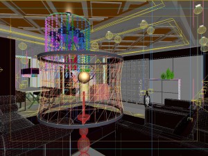 deluxe modern living room 1826 3D 모델