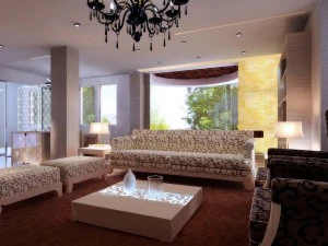 l&uuml;ks modern oturma odası 1827 3D Model