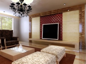 deluxe modern living room 1827 3D Model