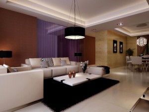 deluxe modern living room 1828 3D Модель