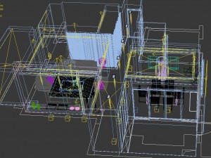 deluxe modern living room 1828 3D Модель