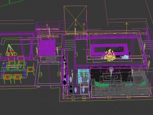 deluxe modern living room 1829 3D 模型