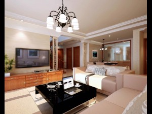 the luxurious modern living room is 1830 3D Model