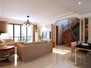 the luxurious modern living room is 1830 Modello 3D