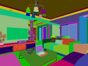 the luxurious modern living room is 1830 Modello 3D