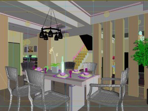 deluxe modern living room 1831 Modello 3D