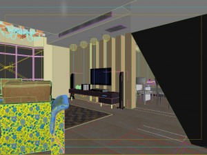 deluxe modern living room 1831 Modello 3D