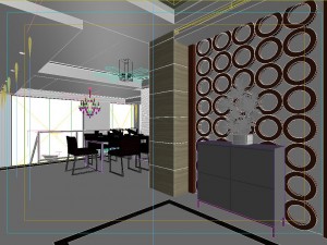 deluxe modern living room 1832 3D Model
