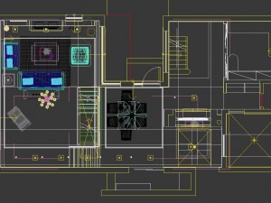 deluxe modern living room 1832 3D Model