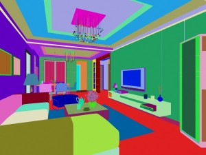 deluxe modern living room 1833 Modello 3D