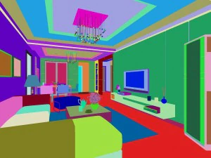 deluxe modern living room 1833 3D Model
