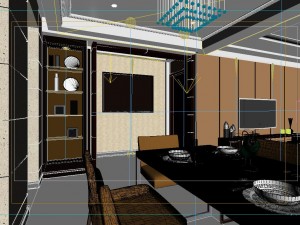 deluxe modern living room 1833 Modello 3D