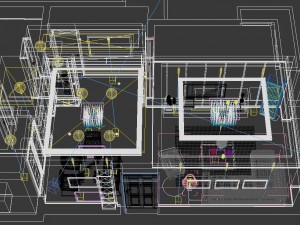 deluxe modern living room 1833 Modello 3D