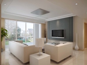deluxe modern living room 1834 3D Model