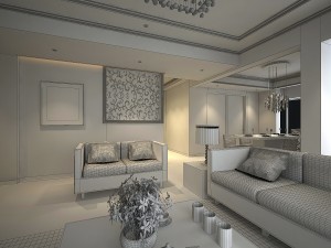 deluxe modern living room 1834 Modelo 3D
